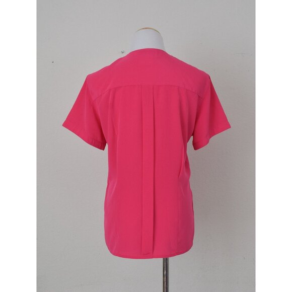 Vintage 80s Button‎ Polyester Blouse size 8 - Picture 3 of 10